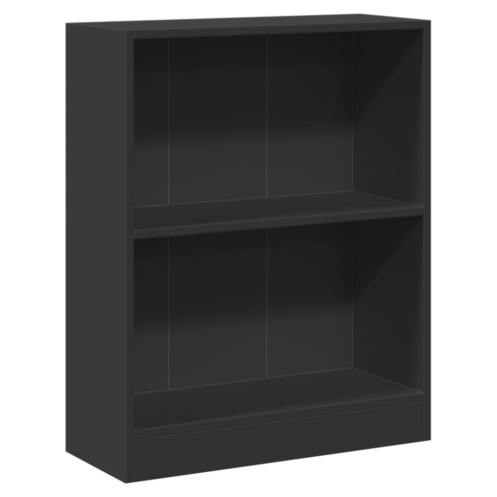 fekete szerelt fa könyvespolc 60 x 24 x 76 cm