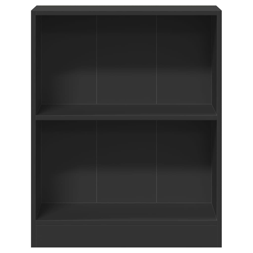 fekete szerelt fa könyvespolc 60 x 24 x 76 cm
