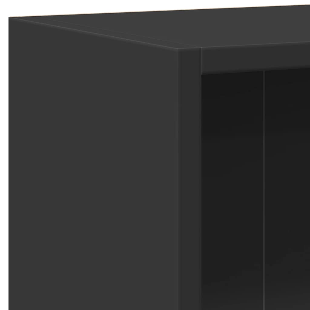fekete szerelt fa könyvespolc 60 x 24 x 76 cm