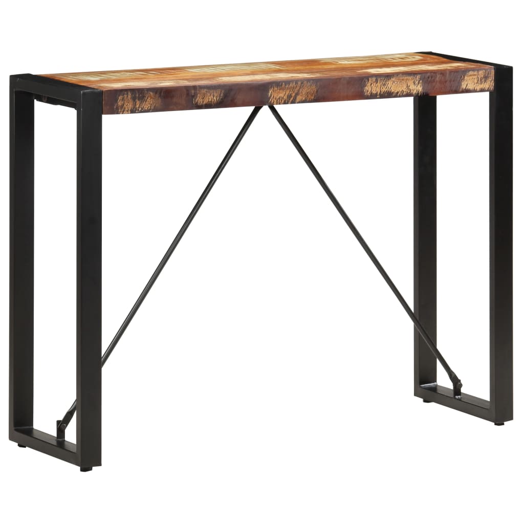 tömör újrahasznosított fa tálalóasztal 110 x 35 x 76 cm