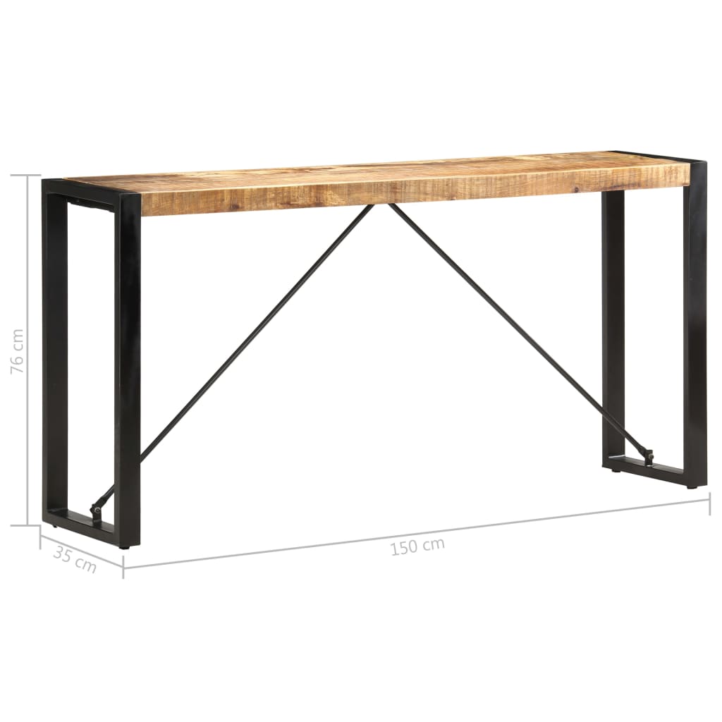 tömör mangófa tálalóasztal 150 x 35 x 76 cm