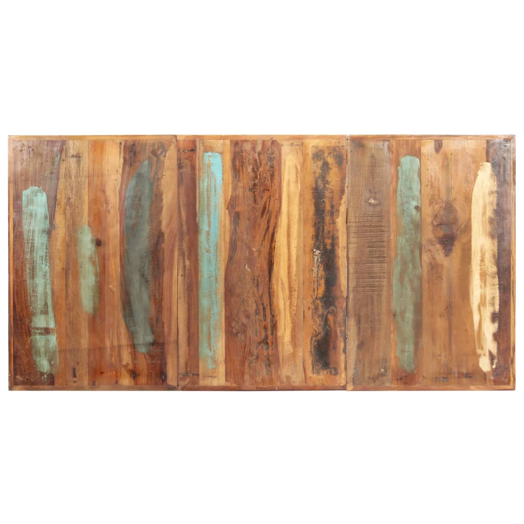 tömör újrahasznosított fa étkezőasztal 180 x 90 x 76 cm