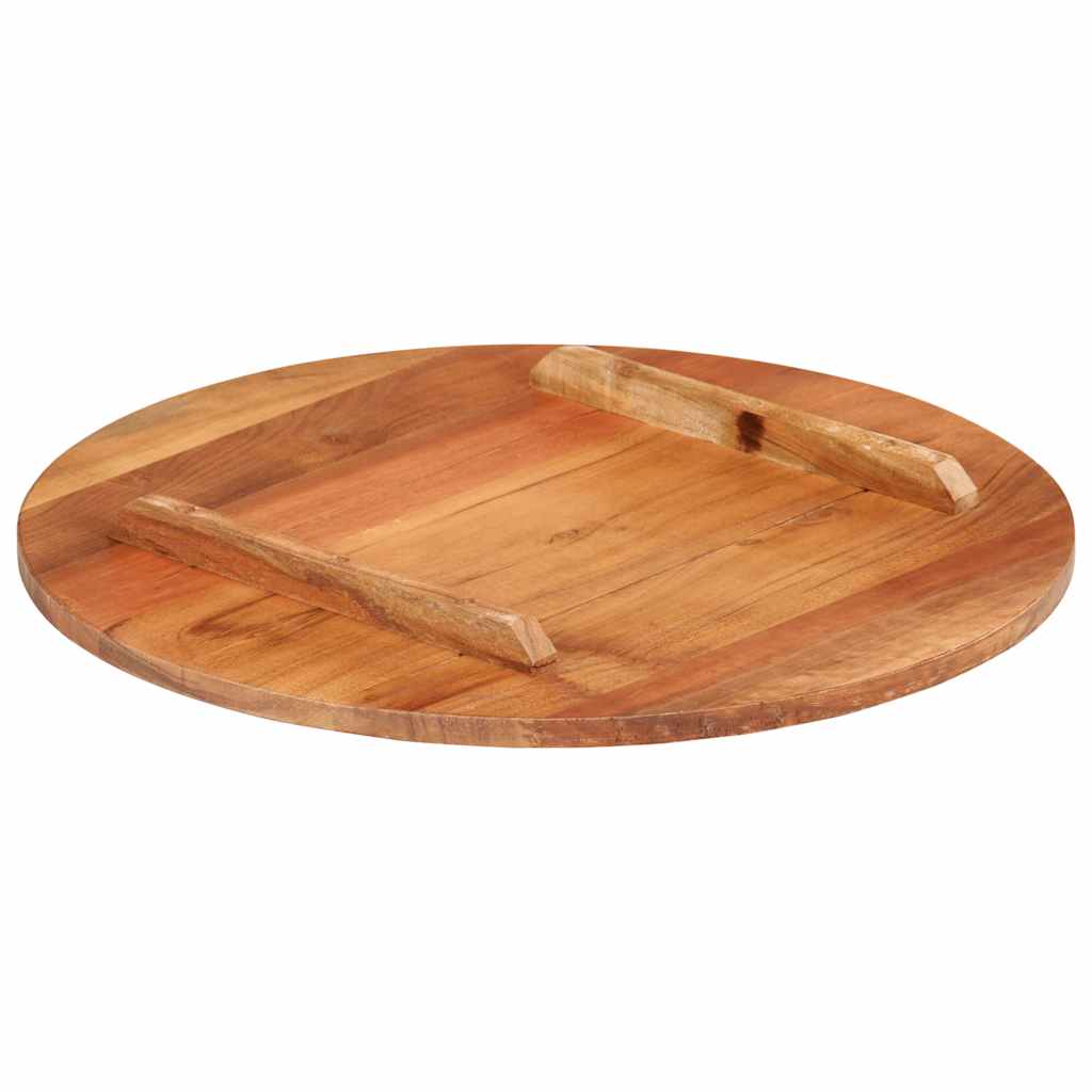 kerek tömör akácfa asztallap 15-16 mm 50 cm
