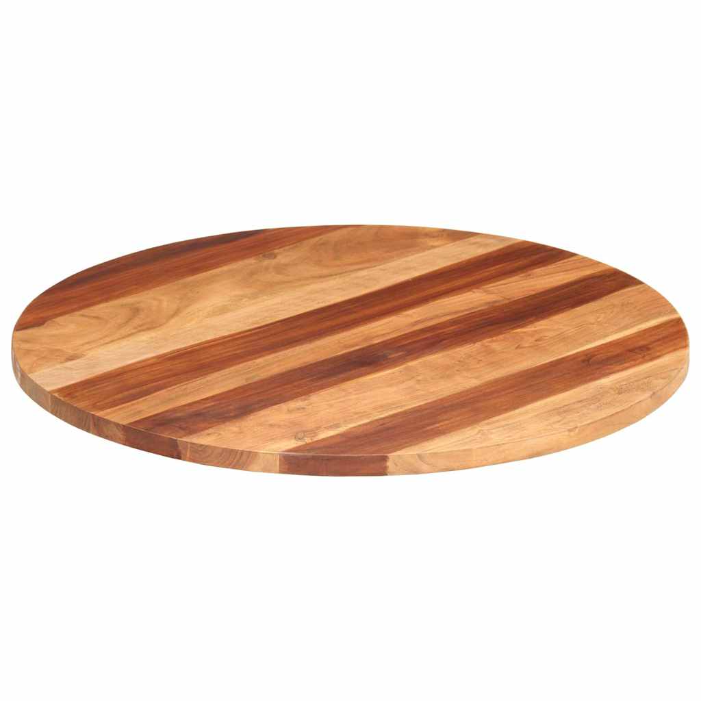 kerek tömör akácfa asztallap 25-27 mm 80 cm