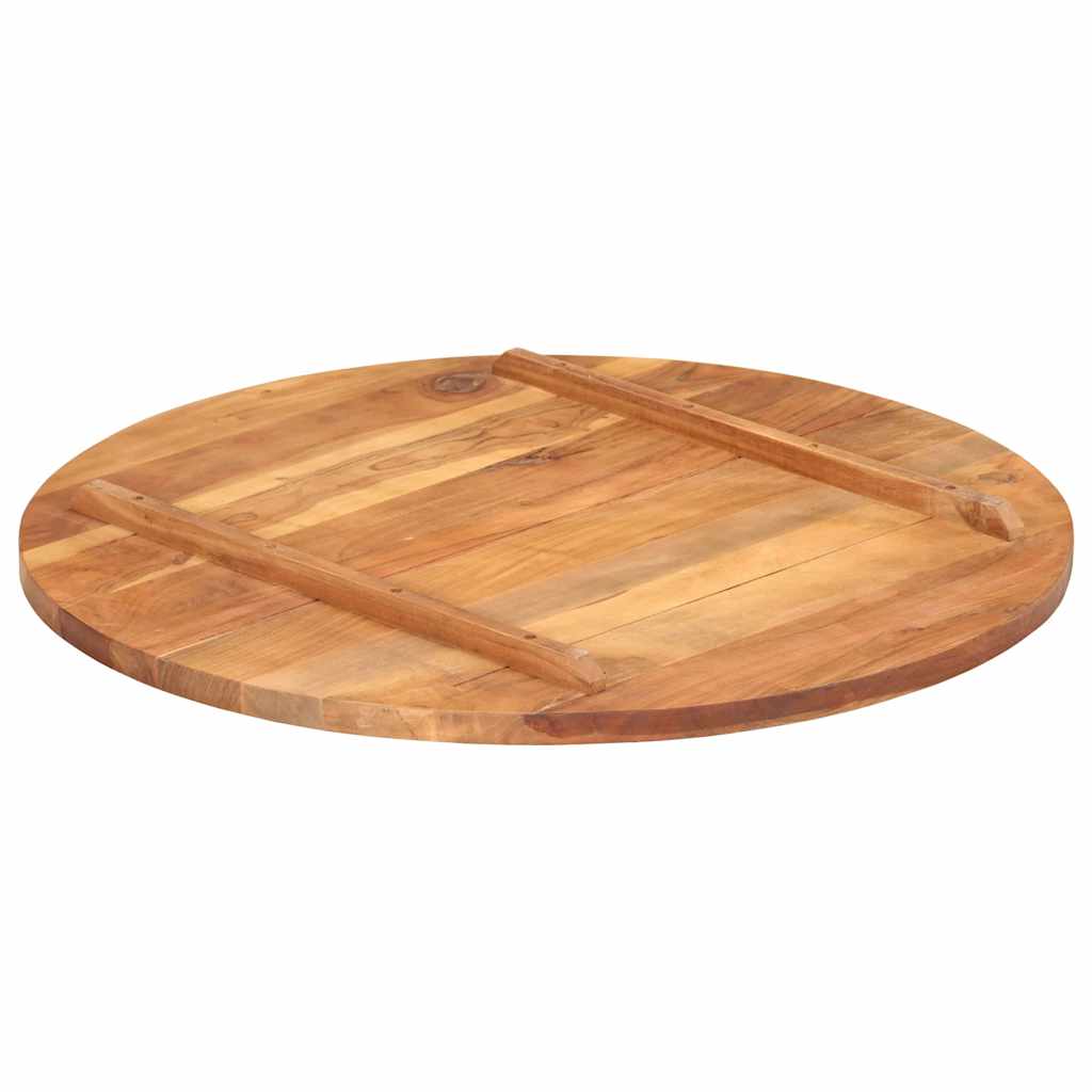 kerek tömör akácfa asztallap 25-27 mm 80 cm