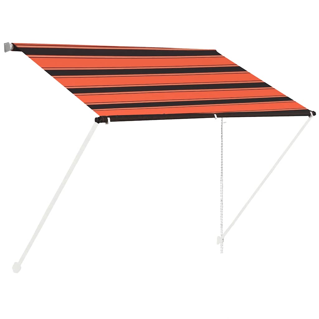 narancssárga és barna feltekerhető napellenző 100 x 150 cm