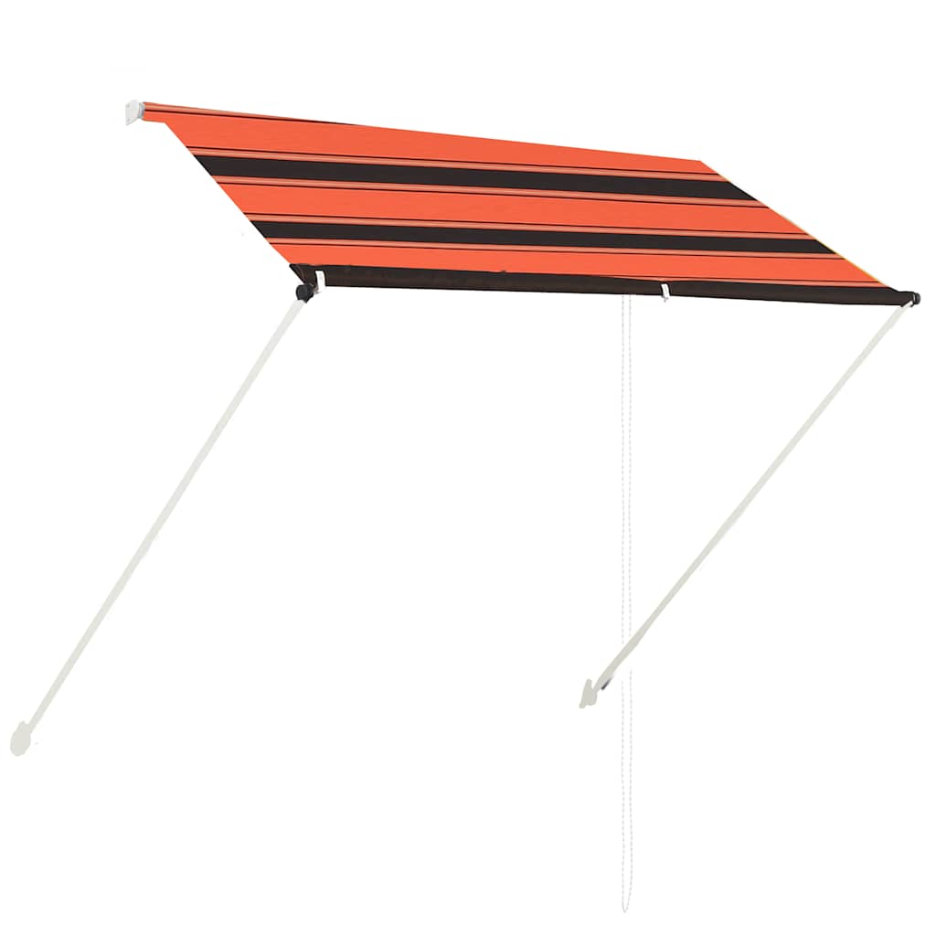 narancssárga és barna feltekerhető napellenző 200 x 150 cm