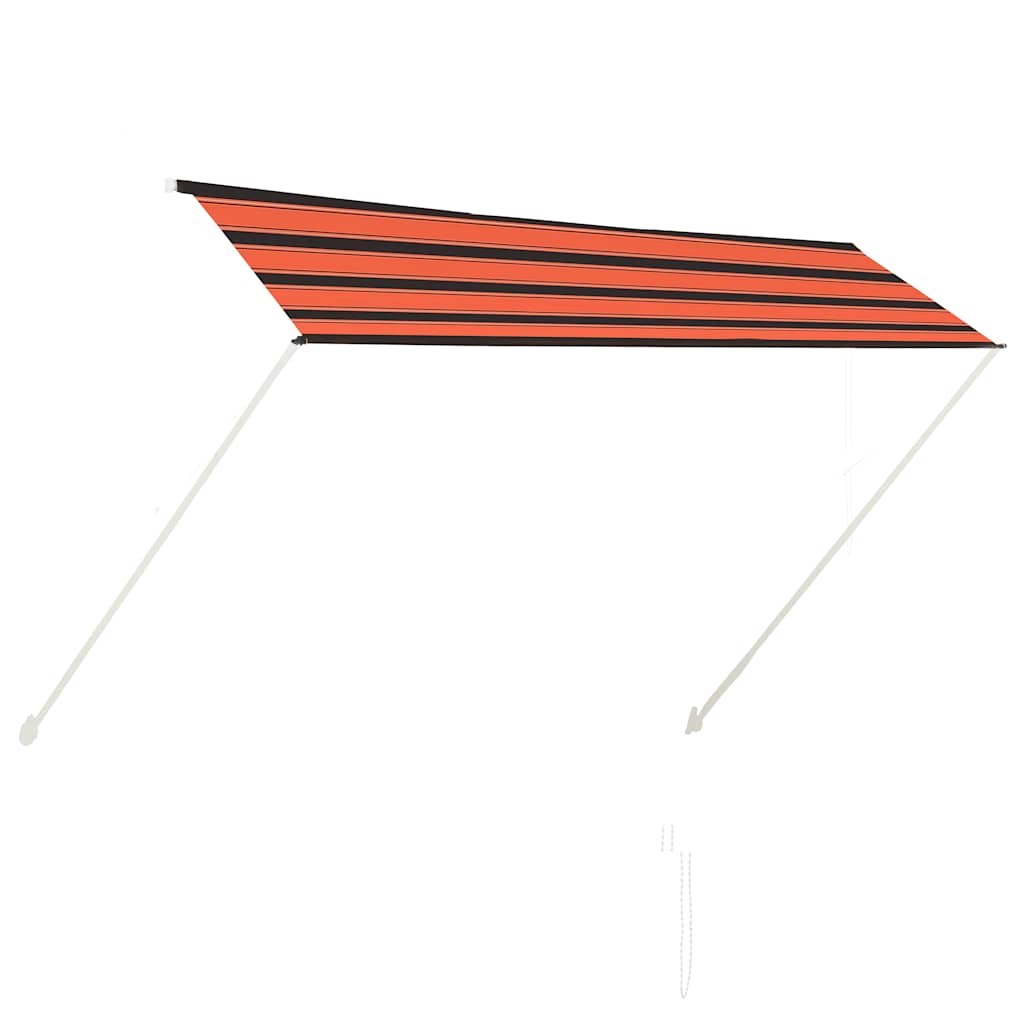 narancssárga és barna feltekerhető napellenző 300 x 150 cm