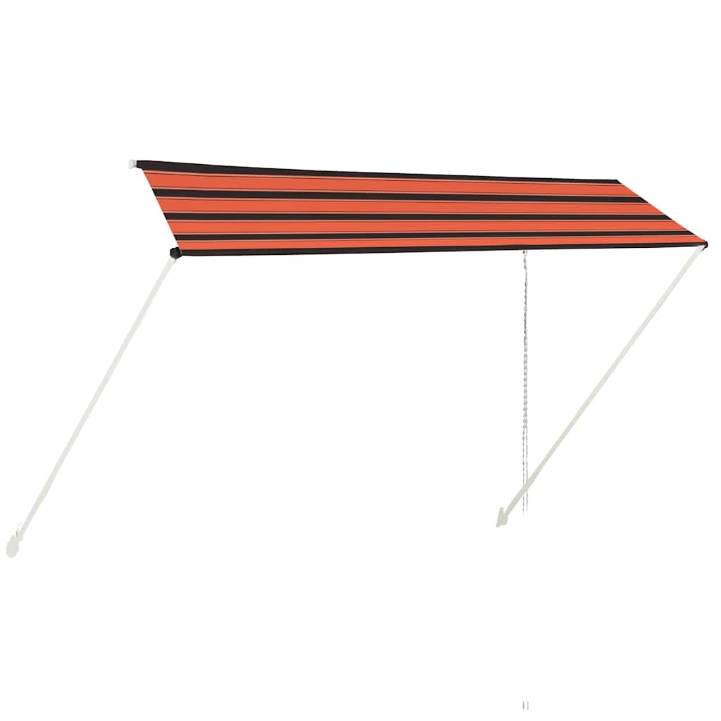 narancssárga és barna feltekerhető napellenző 350 x 150 cm