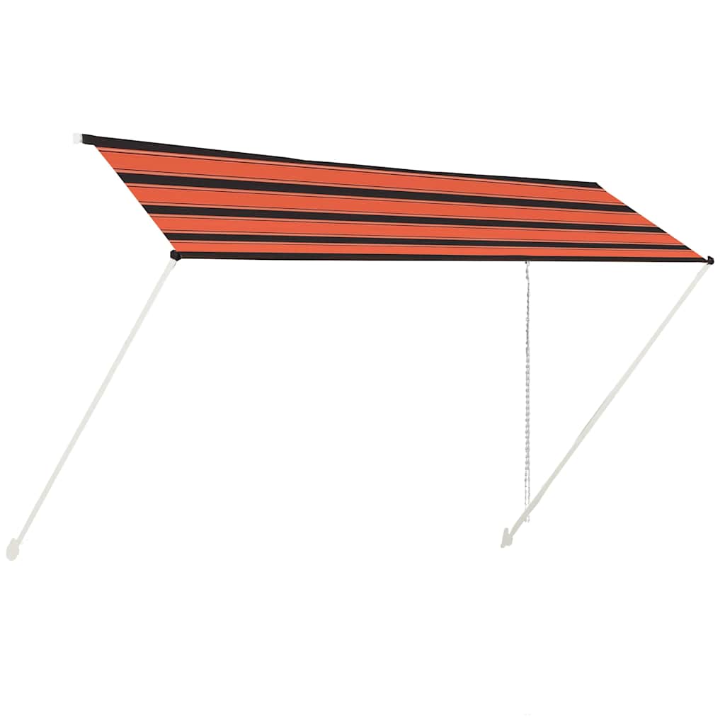 narancssárga és barna feltekerhető napellenző 400 x 150 cm
