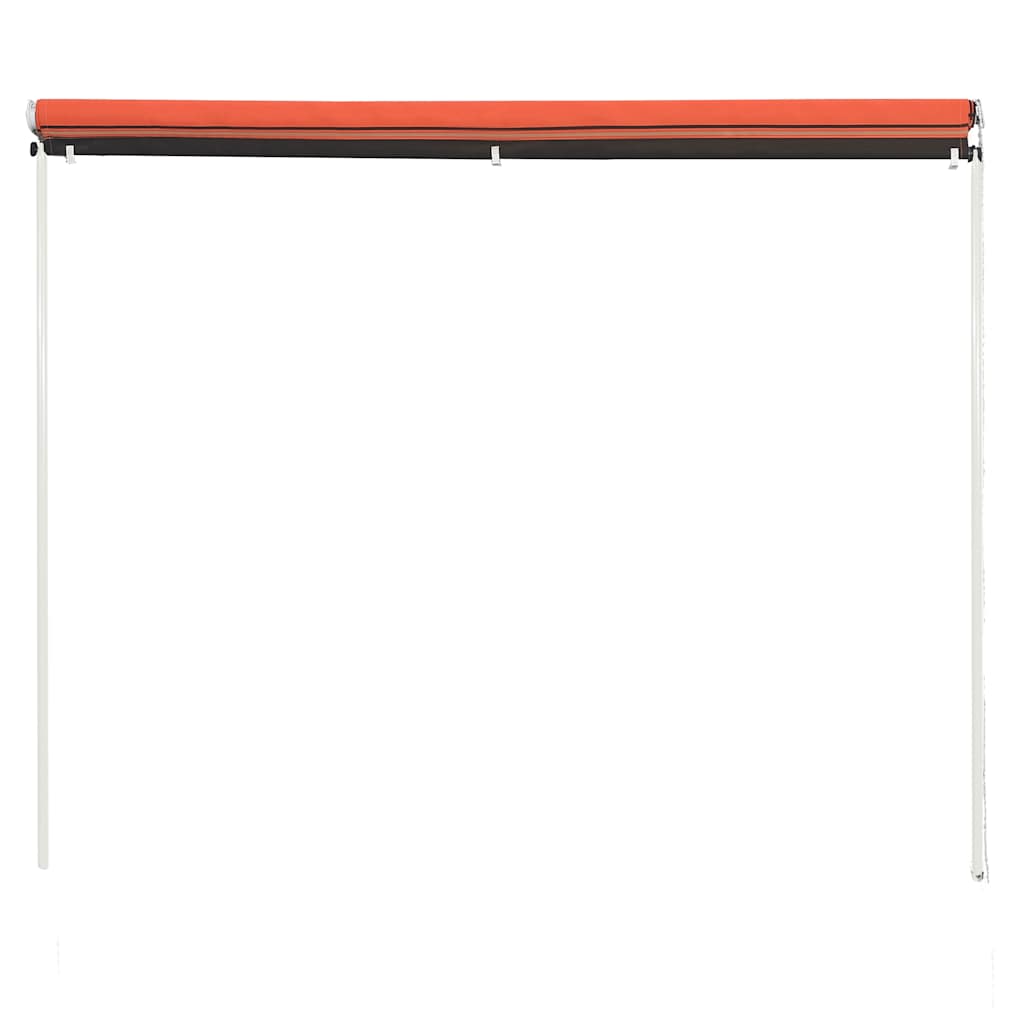 narancssárga és barna feltekerhető napellenző 400 x 150 cm