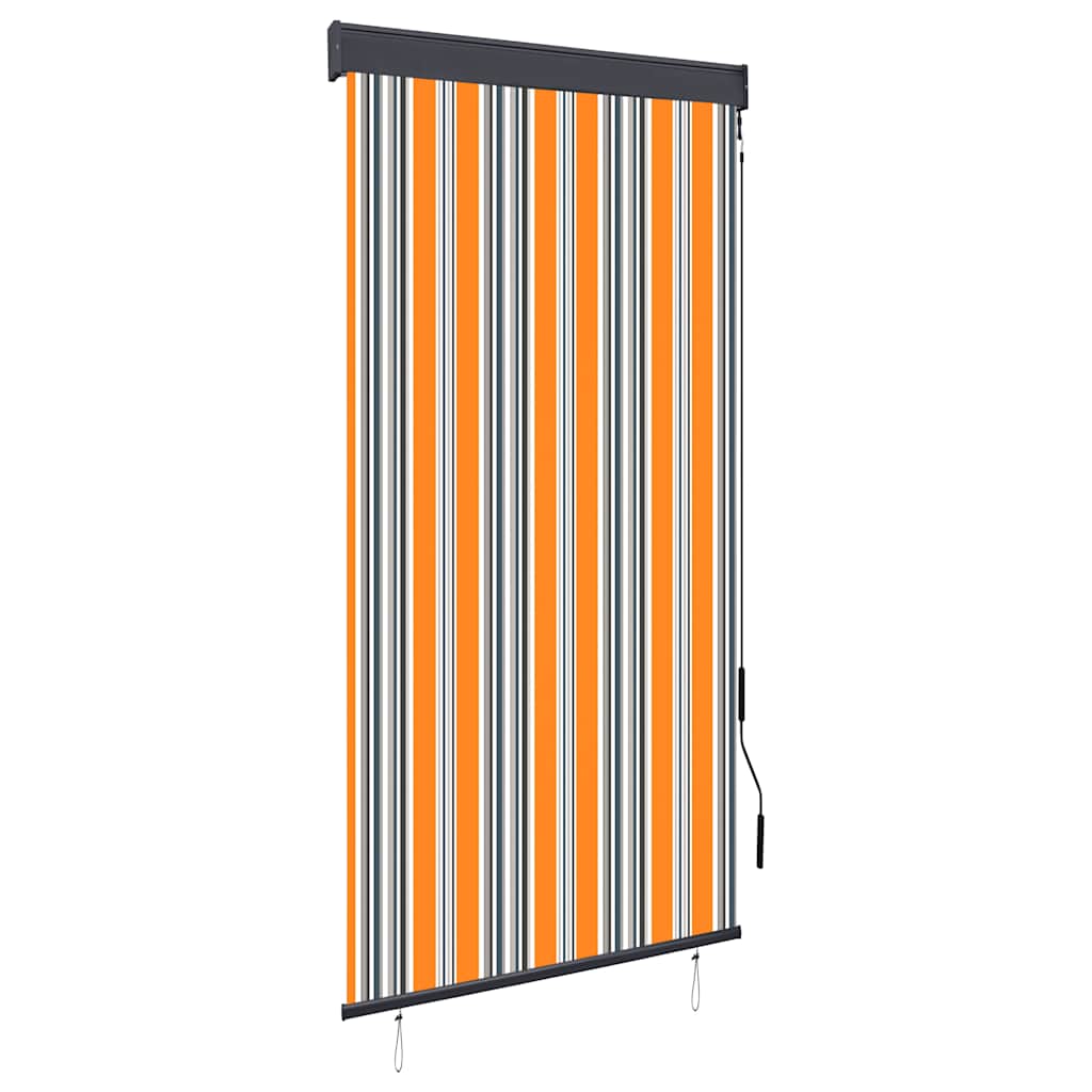 sárga és kék kültéri roló 80 x 250 cm