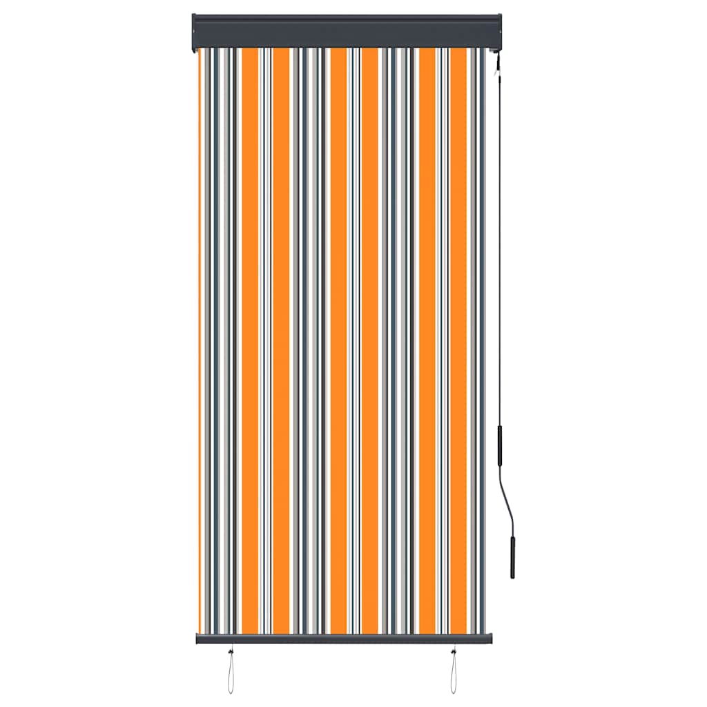 sárga és kék kültéri roló 80 x 250 cm