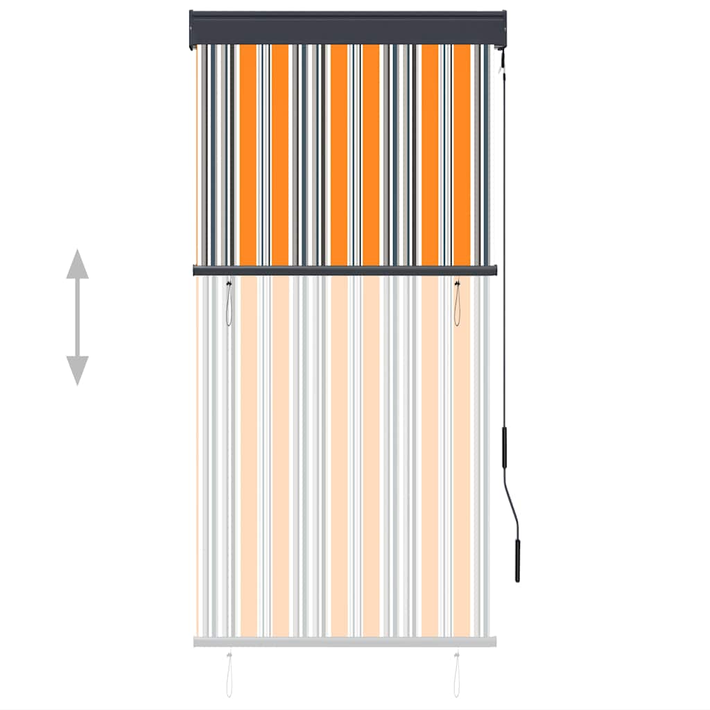 sárga és kék kültéri roló 80 x 250 cm