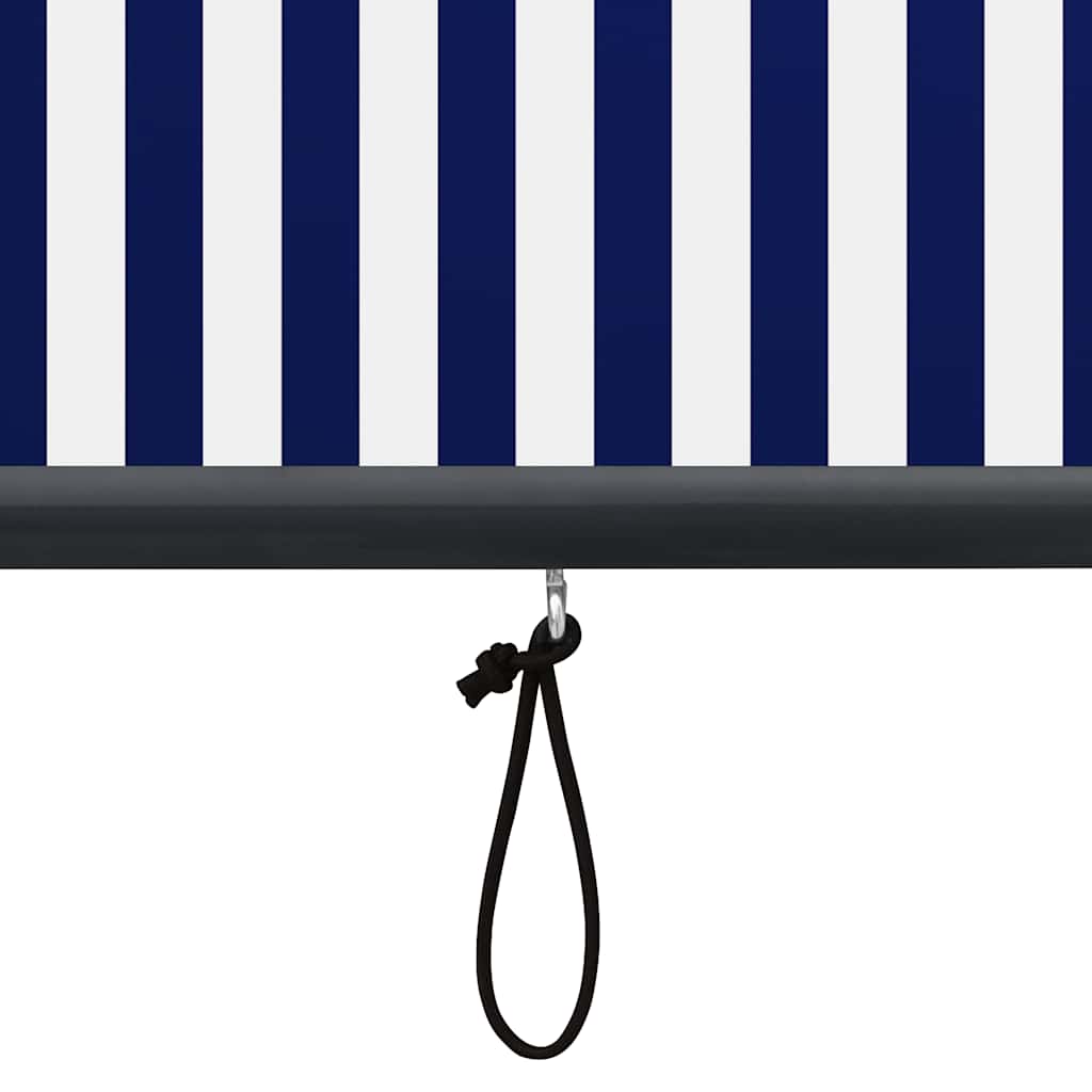 kék és fehér kültéri roló 100 x 250 cm