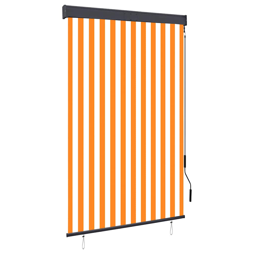 fehér és narancssárga kültéri roló 120 x 250 cm