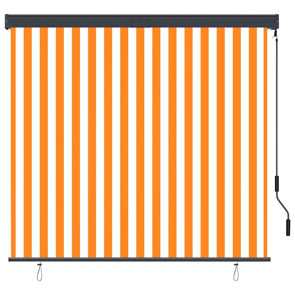 fehér és narancssárga kültéri roló 160 x 250 cm