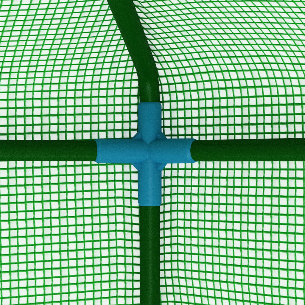 acél melegház polcokkal 143 x 143 x 195 cm
