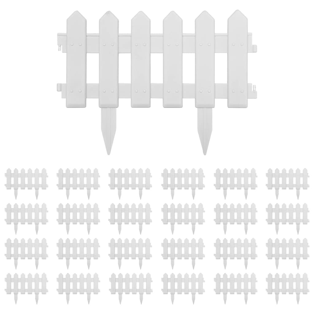 25 db fehér PP gyepszegély 10 m