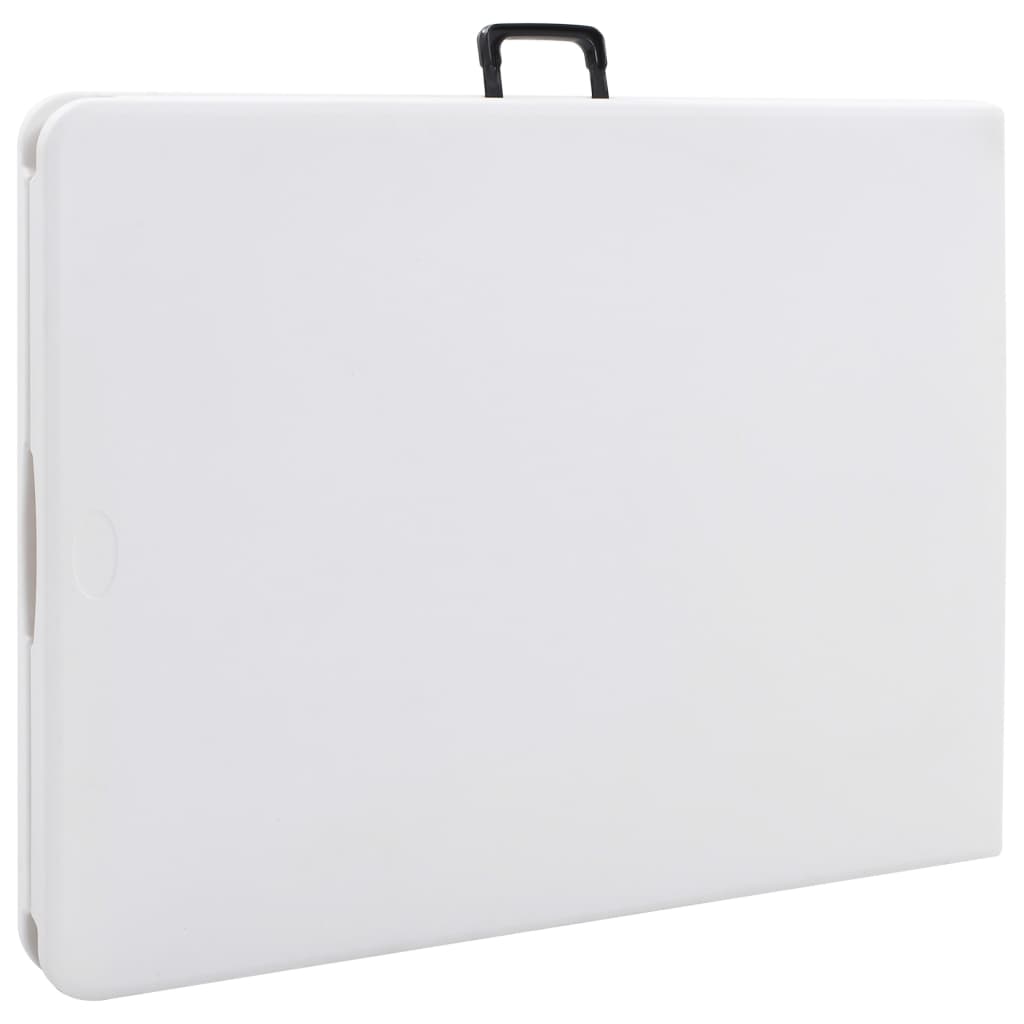 fehér HDPE összecsukható kerti asztal 180 x 72 x 72 cm