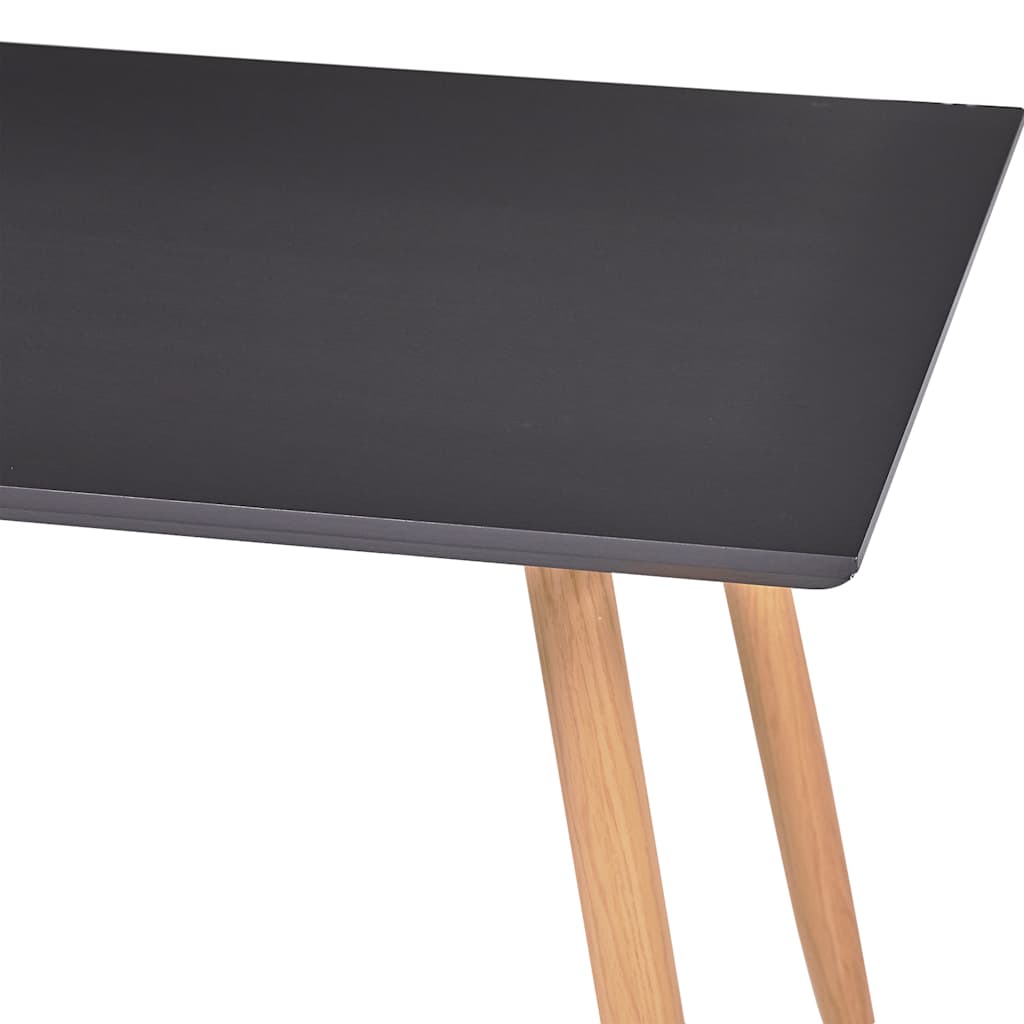 tölgyszínű és szürke MDF étkezőasztal 120 x 60 x 74 cm