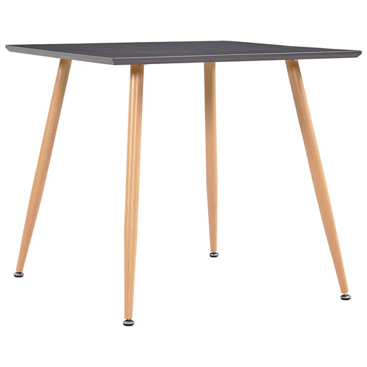 tölgyszínű és szürke MDF étkezőasztal 80,5 x 80,5 x 73 cm