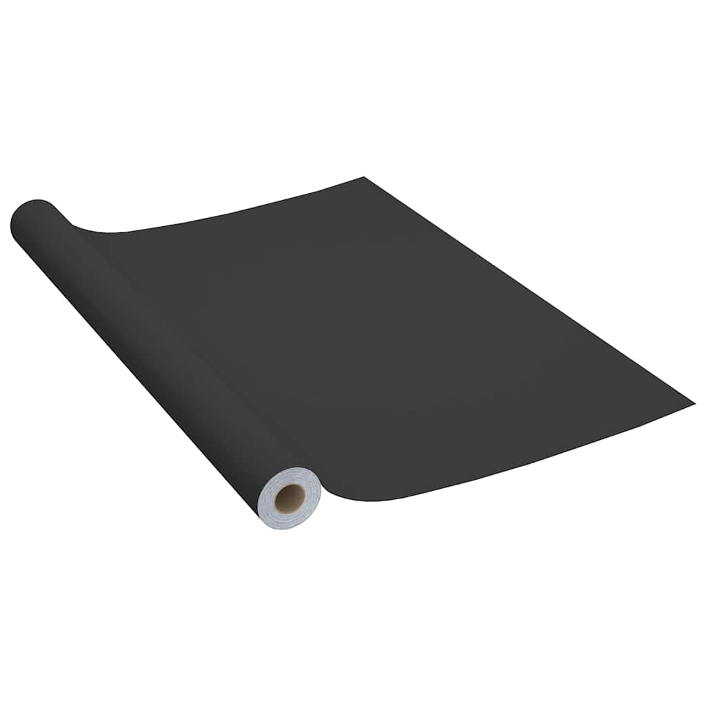 fekete öntapadó PVC bútorfólia 500 x 90 cm