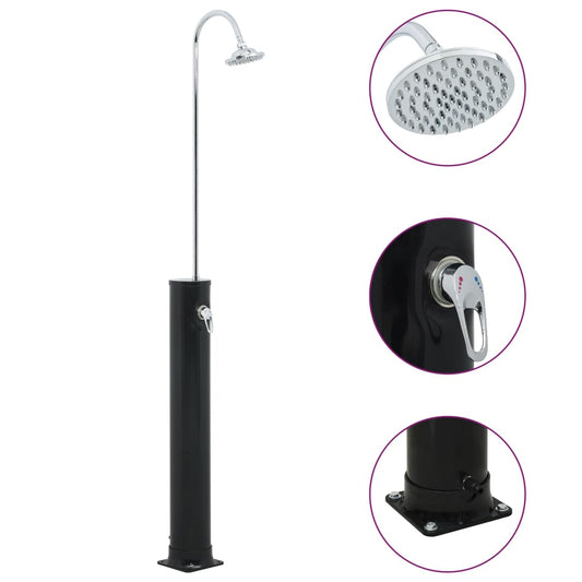 fekete szolárzuhany 214 cm 20 L