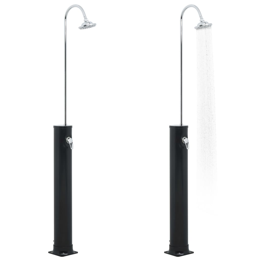 fekete szolárzuhany 214 cm 20 L