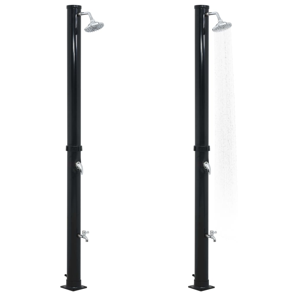 fekete szolárzuhany 220 cm 20 L