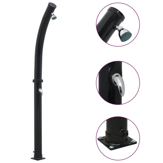 fekete szolárzuhany 214 cm 20 L