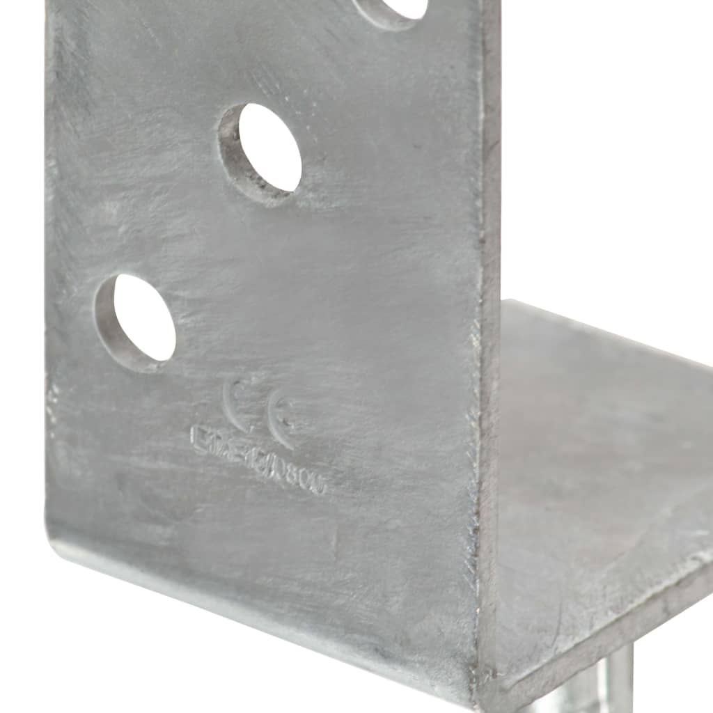 6 db ezüstszínű horganyzott acél kerítéshorgony 8 x 6 x 30 cm