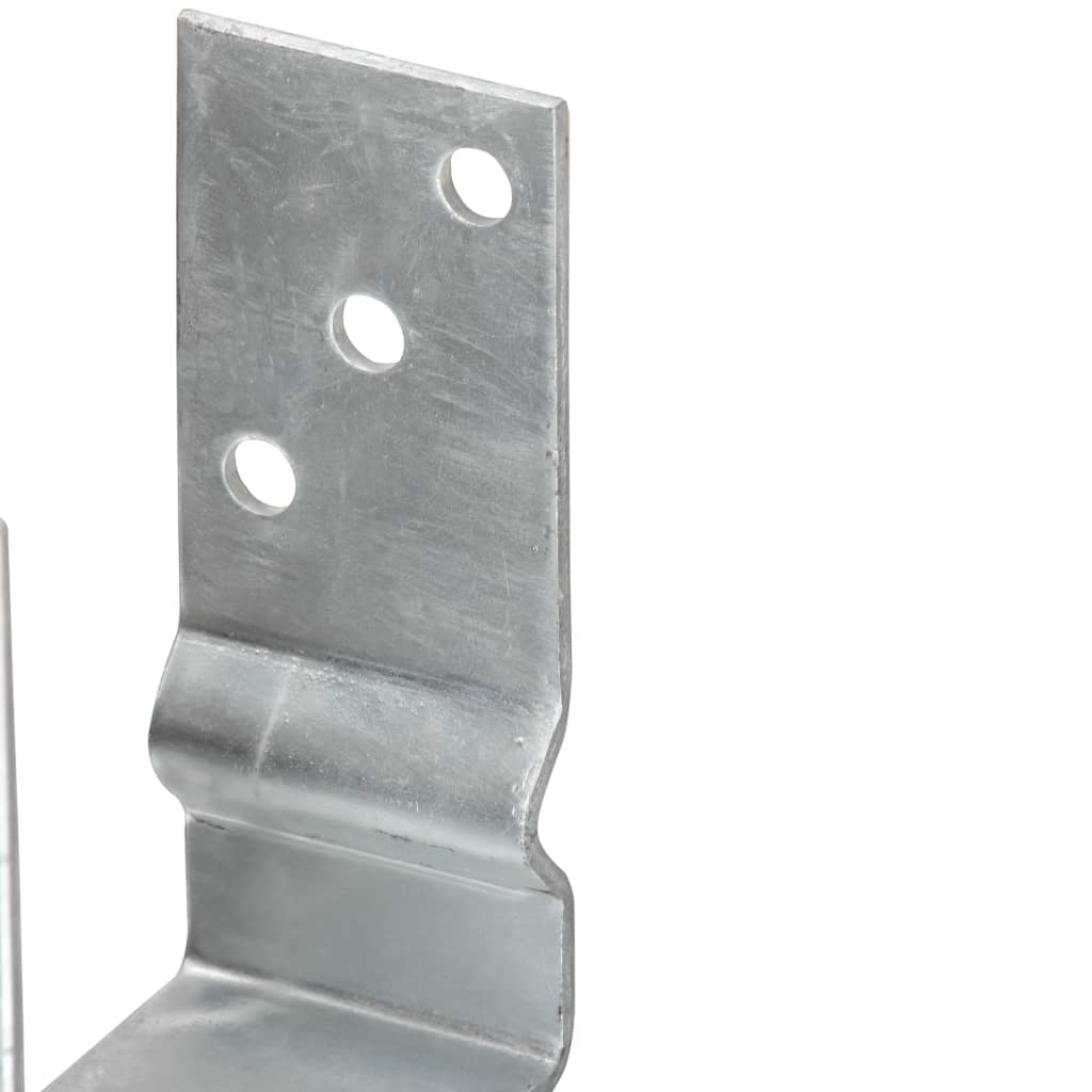 12 db ezüstszínű horganyzott acél kerítéshorgony 12x6x15 cm