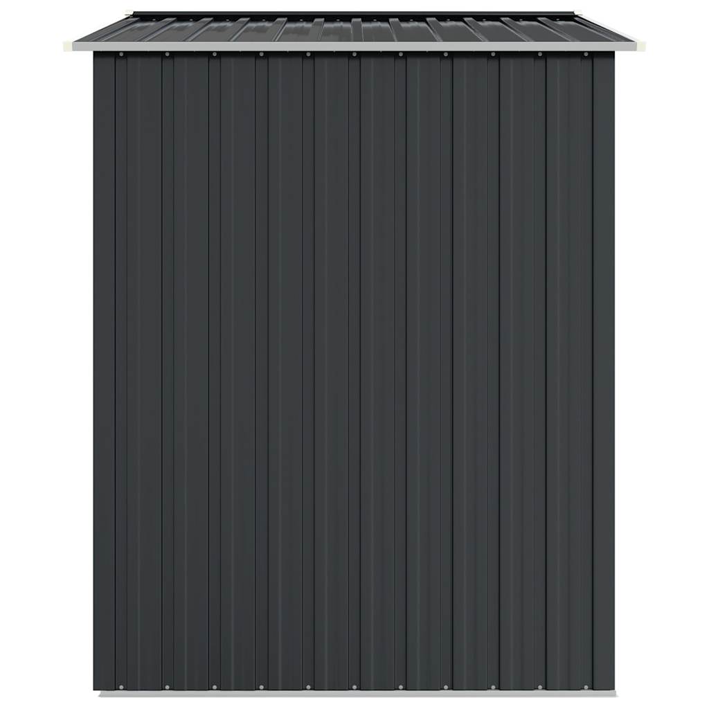 antracitszürke horganyzott acél kerti fészer 205 x 129 x 183 cm