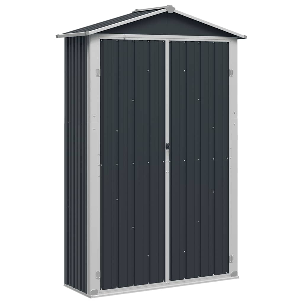 antracitszürke horganyzott acél kerti fészer 116x45x175 cm