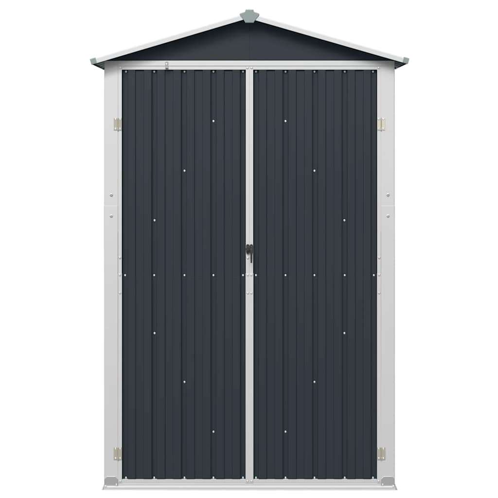 antracitszürke horganyzott acél kerti fészer 116x45x175 cm