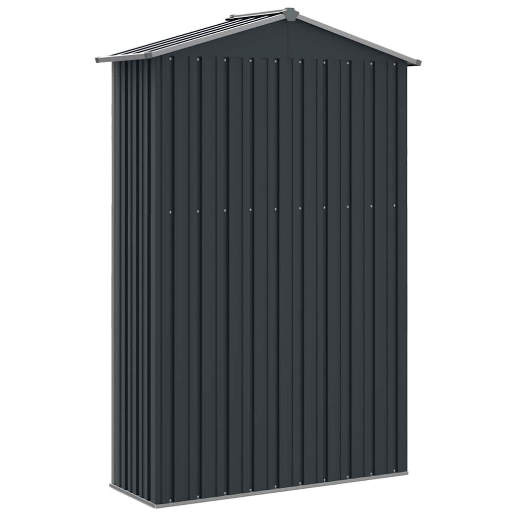 antracitszürke horganyzott acél kerti fészer 116x45x175 cm