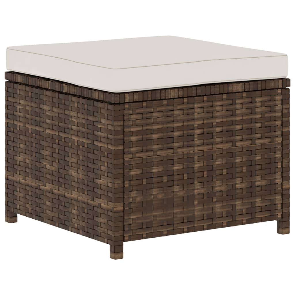 5 részes barna polyrattan kerti ülőgarnitúra párnákkal