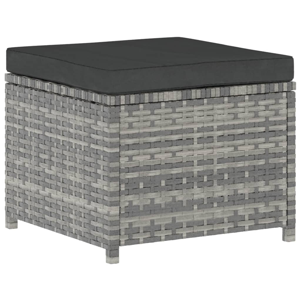 5 részes szürke polyrattan kerti ülőgarnitúra párnákkal