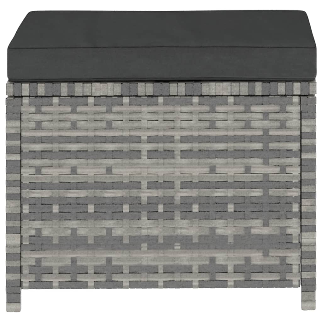 5 részes szürke polyrattan kerti ülőgarnitúra párnákkal