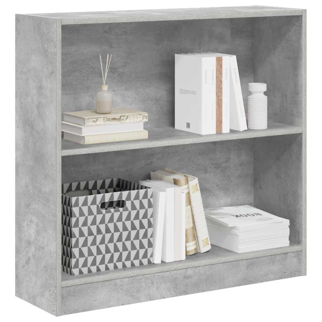 betonszürke forgácslap könyvespolc 80 x 24 x 75 cm