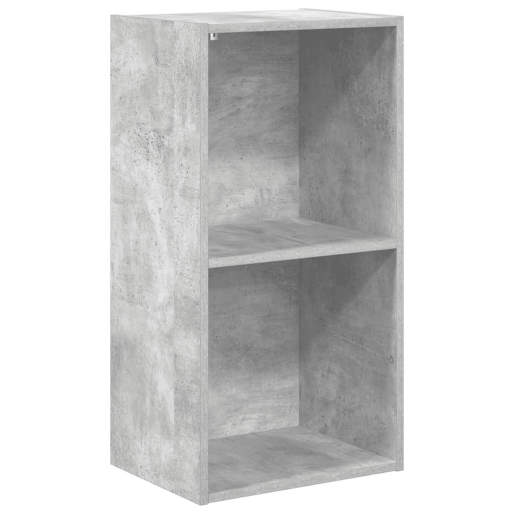 2-szintes betonszürke forgácslap könyvszekrény 40x30x76,5 cm