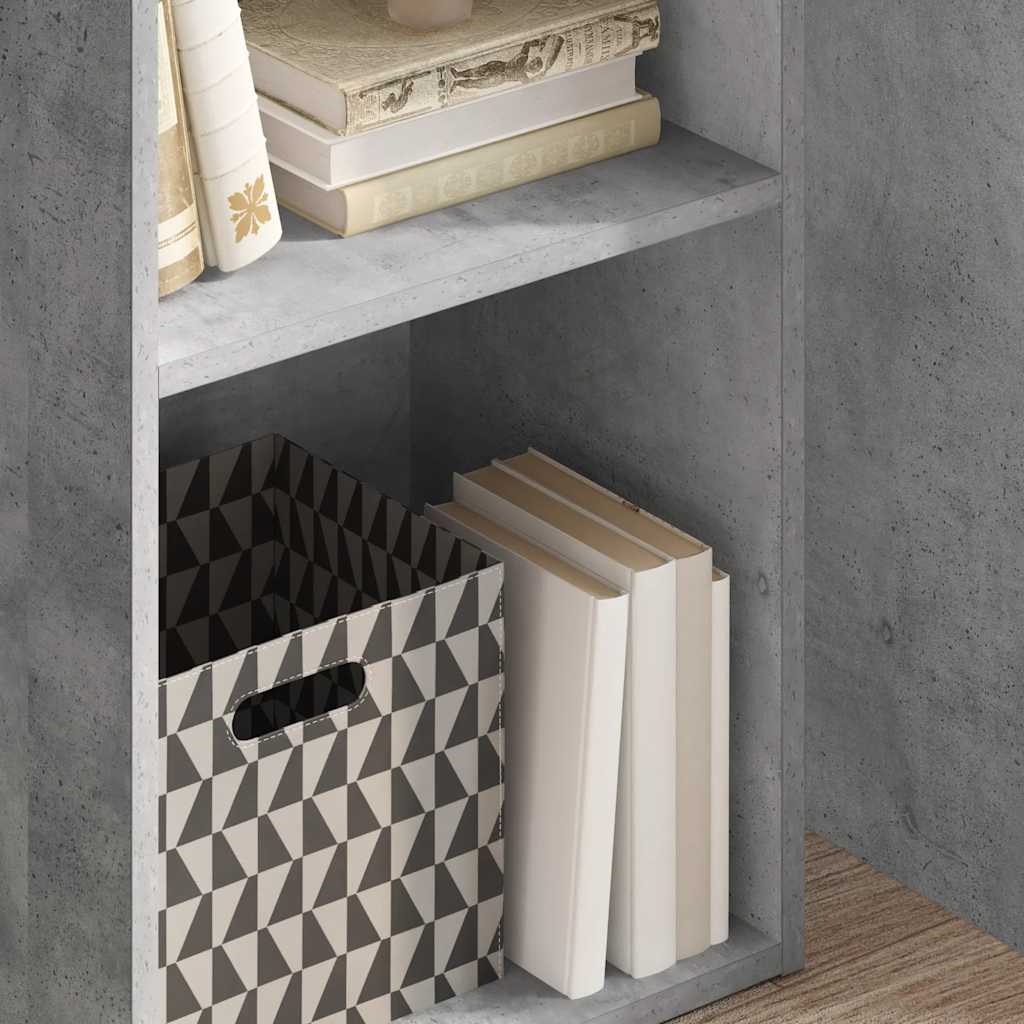 2-szintes betonszürke forgácslap könyvszekrény 40x30x76,5 cm