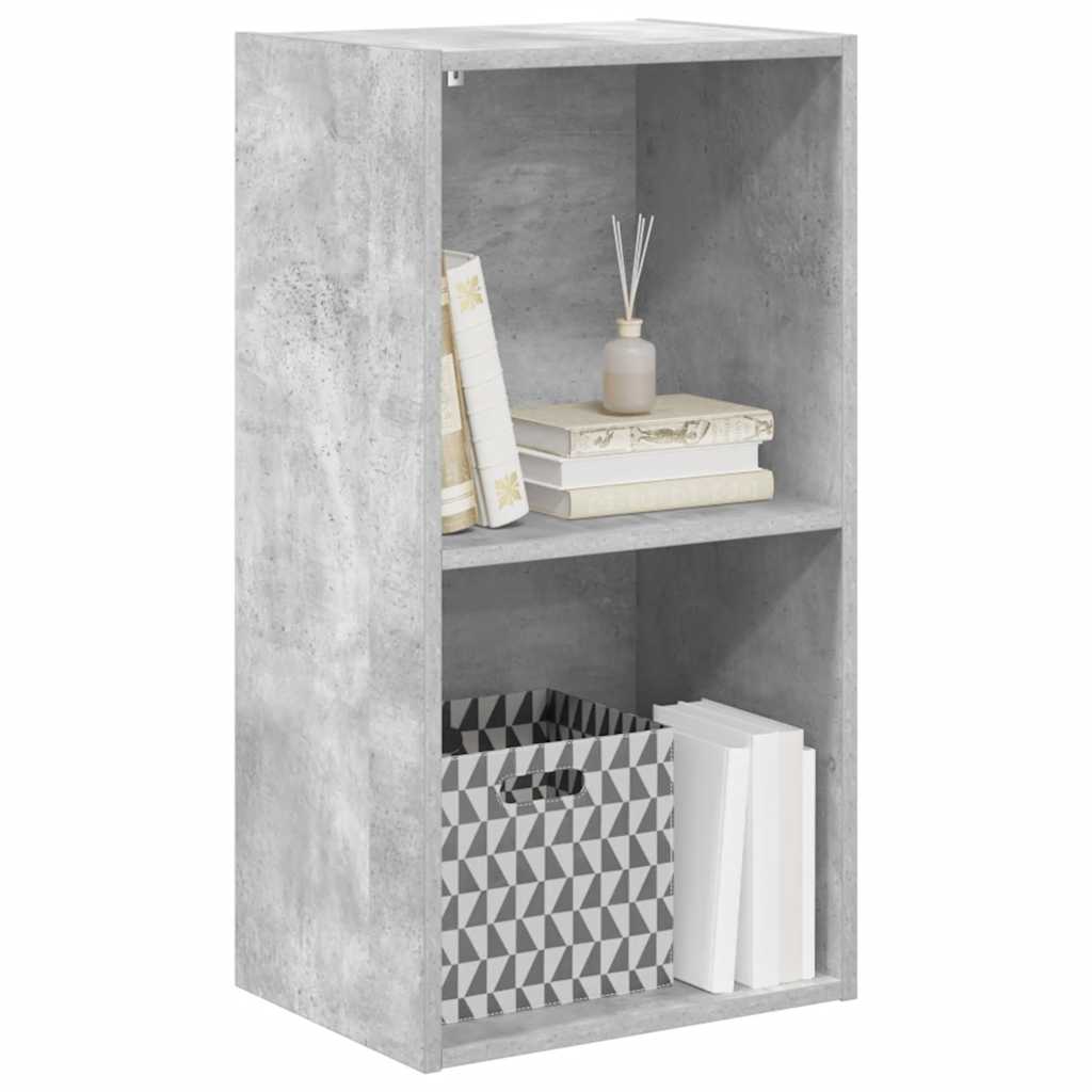 2-szintes betonszürke forgácslap könyvszekrény 40x30x76,5 cm