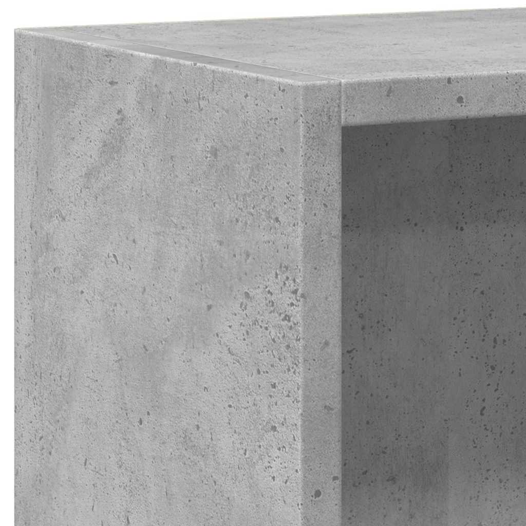 2 szintes betonszürke forgácslap könyvszekrény 60x30x76,5 cm