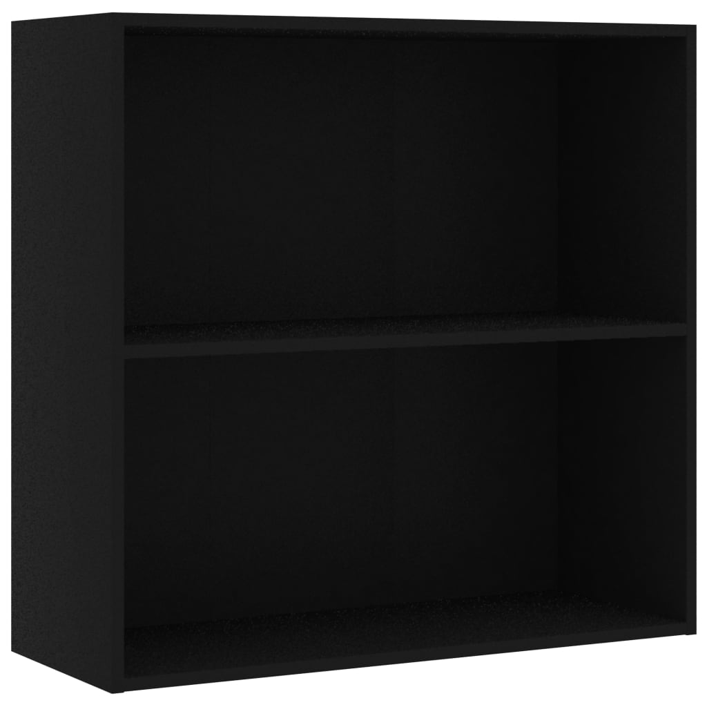 fekete szerelt fa könyvespolc 80x30x76,5 cm