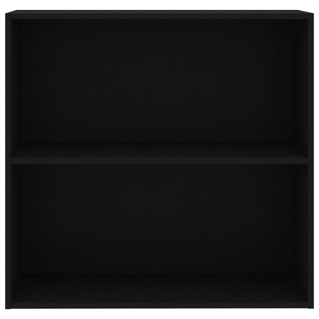 fekete szerelt fa könyvespolc 80x30x76,5 cm