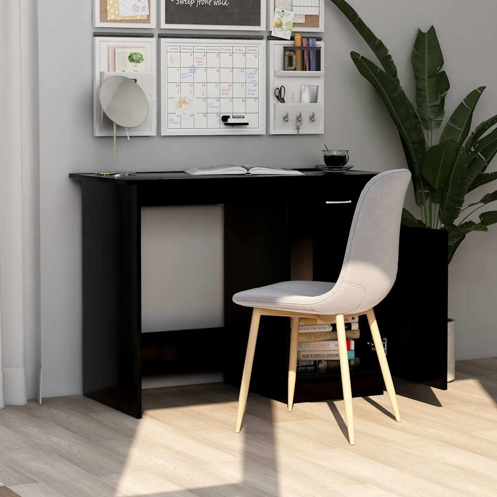 fekete szerelt fa íróasztal 100 x 50 x 76 cm