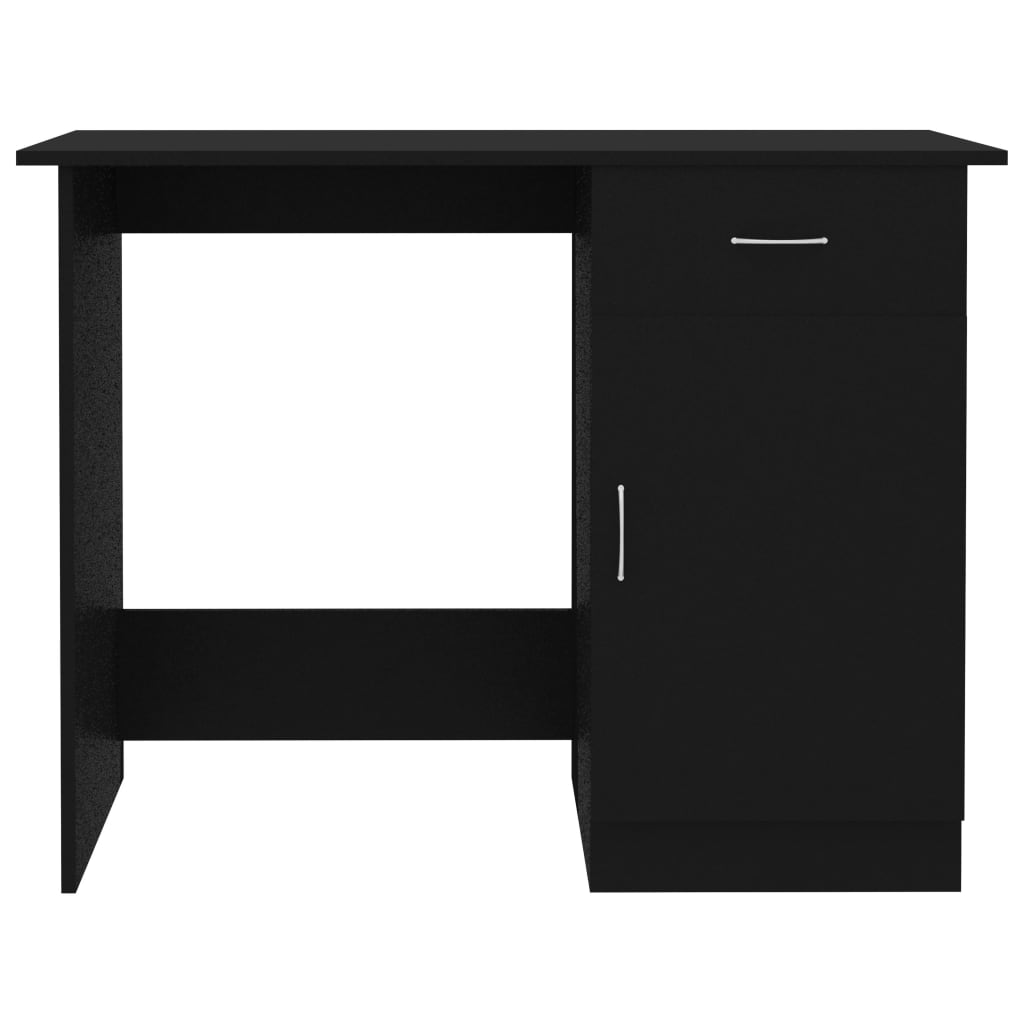 fekete szerelt fa íróasztal 100 x 50 x 76 cm