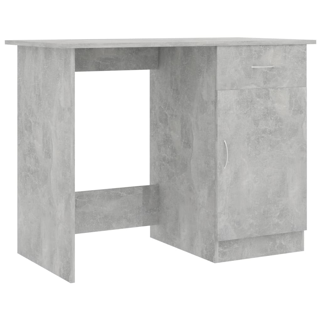 betonszürke szerelt fa íróasztal 100 x 50 x 76 cm